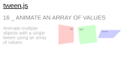 Animate an array of values